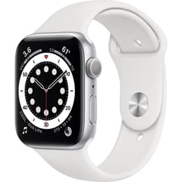 Apple Watch (Series 6) 2020 GPS 44 mm - Aluminium Argent - Boucle sport Blanc