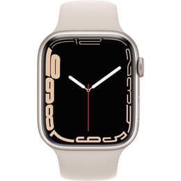 Apple Watch Series 7 (2021) GPS + Cellular 45 mm - Aluminium Starlight - Bracelet sport Starlight