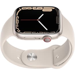 Apple Watch Series 7 (2021) GPS + Cellular 45 mm - Aluminium Starlight - Bracelet sport Starlight