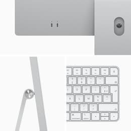 iMac 24" (2021) Apple M1 avec CPU 8 cœurs GPU 8 cœurs - 256 Go SSD - 8 GB QWERTY - Suédois Verre standard