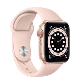 Apple Watch Series 6 (2020) GPS 44 mm - Aluminium Or - Bracelet sport Pink