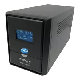 Câble Tecno UPS TC-1200VA 500W, 3 Schuko/EU/ITA Exits, LCD display