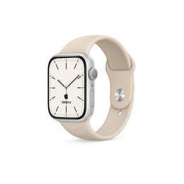 Apple Watch Series 9 (2023) GPS + Cellular 41 mm - Acier inoxydable Silver - Bracelet sport Starlight