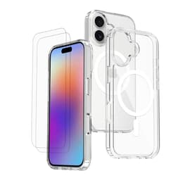 Coque iPhone 17 et 2 écrans de protection - TPU - Transparent