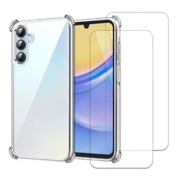 Coque Galaxy A15 et 2 écrans de protection - TPU - Transparent