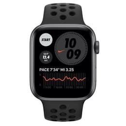 Apple Watch (Series 6) 2020 GPS + Cellular 44 mm - Aluminium Gris sidéral - Bracelet sport Nike Noir