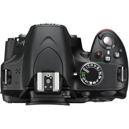 Hybride - Nikon D3200 Noir Nikon Nikon AF-S DX Nikkor 18-55mm f/3.5-5.6 G II ED