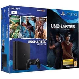 PlayStation 4 Slim 1000GB - Noir - Edition limitée + Horizon Zero Dawn, Ratchet & Clank, Uncharted: The Lost Legacy