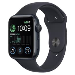 Apple Watch (Series SE) 2022 GPS 44 mm - Aluminium Minuit - Bracelet sport Noir