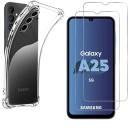 Coque Galaxy A25 5G et 2 écrans de protection - TPU - Transparent