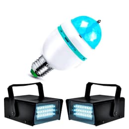 Éclairage Strobes + Ampoule Mini DIAMS 4 LED's RVBA Lytor Light Mode AUTO, Culot E-27
