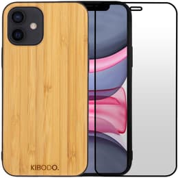 Coque iPhone 11 et écran de protection - Bois - Marron