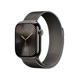 Apple Watch Series 10 (2024) GPS 42 mm - Aluminium Noir de jais - Bracelet milanais Black