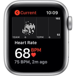Apple Watch Series SE 1 (2020) GPS 40 mm - Aluminium Silver - Bracelet sport Nike Blanc/Noir