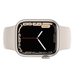 Apple Watch (Series 7) 2021 GPS + Cellular 41 mm - Aluminium Argent - Bracelet sport Lumière stellaire