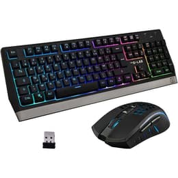 Clavier The G-Lab AZERTY Français Sans-fil rétroéclairé Combo Tungsten