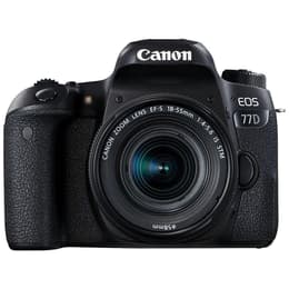 Reflex - Canon EOS 77D Noir + Objectif 18-55mm IS STM