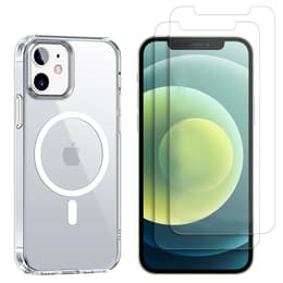 Coque iPhone 12 Mini et 2 écrans de protection - TPU - Transparent