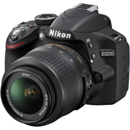 Reflex D3200 - Noir + Nikon AF-S DX Nikkor 18-55mm f/3.5-5.6G VR II f/3.5-5.6