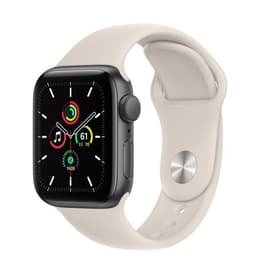 Apple Watch (Series 5) 2019 GPS 40 mm - Aluminium Gris - Bracelet sport Blanc