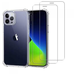 Coque iPhone 13 Pro Max et 2 écrans de protection - TPU - Transparent