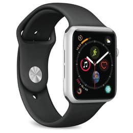 Apple Watch Series 4 (2018) GPS + Cellular 44 mm - Aluminium Silver - Bracelet sport Black