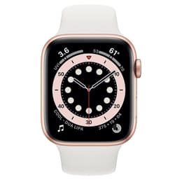 Apple Watch Series 5 (2019) GPS + Cellular 44 mm - Acier inoxydable Gold - Bracelet sport White