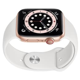 Apple Watch Series 5 (2019) GPS + Cellular 44 mm - Acier inoxydable Gold - Bracelet sport White