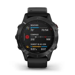 Montre Garmin Cardio GPS Fenix 6 Sapphire - Noir