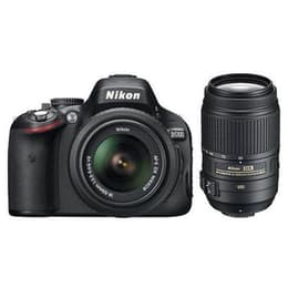 Reflex D5000 - Noir + Nikon AF-S Nikkor DX VR 18-55mm f/3.5-5.6 VR + AF-S Nikkor DX 55-200mm f/4-5.6G ED VR f/3.5-5.6 + f/4-5.6
