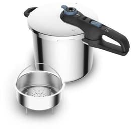 Multi-cuiseur TEFAL Cocotte-minute 8 L, Induction, Inox, 2 programmes, Cuisine vapeur, Fabriqué en France, Secure Trendy P2584400