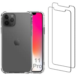 Coque iPhone 11 Pro et 2 écrans de protection - Plastique recyclé - Transparent