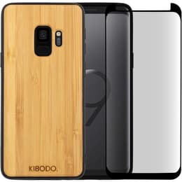 Coque Galaxy S9 et écran de protection - Bois - Marron