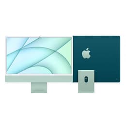 iMac 24" (2021) Apple M1 avec CPU 8 cœurs GPU 7 cœurs - 256 Go SSD - 8 GB QWERTY - Espagnol Verre standard