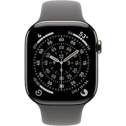 Apple Watch (2025) GPS + Cellular 46 mm - Titane - Bracelet sport Gris