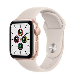 Apple Watch (Series 5) 2019 GPS 44 mm - Aluminium Or - Bracelet sport Blanc