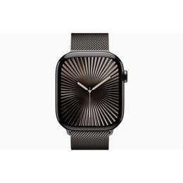 Apple Watch Series 10 (2024) GPS + Cellular 46 mm - Titane Ardoise - Bracelet milanais Black