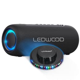 Enceinte Bluetooth Enceinte Hifi Autonome 100W Ledwood XS100, Ampoule LED, Buetooth USB, TWS, IPX5, Assistant Vocal, 10W RMS, Batterie 2000mAh Noir