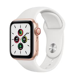 Apple Watch Series 6 (2020) GPS + Cellular 40 mm - Acier inoxydable Or - Bracelet sport White