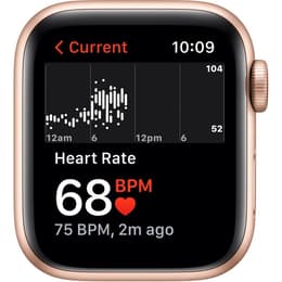 Apple Watch Series 6 (2020) GPS + Cellular 40 mm - Acier inoxydable Or - Bracelet sport White