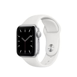 Apple Watch Series 5 (2019) GPS 44 mm - Aluminium Argent - Boucle sport Blanc