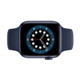 Apple Watch (Series 7) 2021 GPS 41 mm - Aluminium Noir - Bracelet sport Bleu