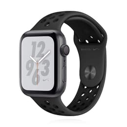 Apple Watch (Series 4) 2018 GPS 44 mm - Aluminium Gris sidéral - Sport Nike Noir