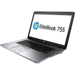 HP EliteBook 755 G4 15" 2.4 GHz - SSD 256 Go RAM 8 Go QWERTY - Anglais