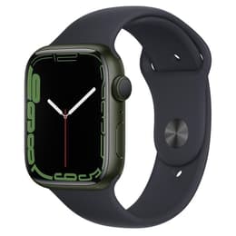 Apple Watch (Series 7) 2021 GPS 45 mm - Aluminium Vert - Bracelet sport Noir