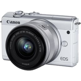 Hybride - Canon EOS M200 - Blanc + Objectif EF-M 15-45mm IS STM