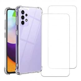 Coque Galaxy A52/Galaxy A52s 5G et 2 écrans de protection - TPU - Transparent
