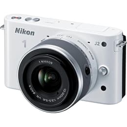 Hybride Nikon 1 J2 - blanc + Objectif 11-27.5 mm