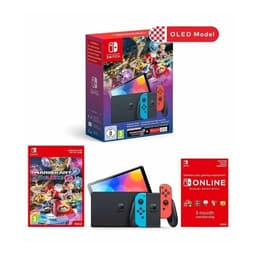 Switch OLED 64GB - Noir - Edition limitée Switch OLED Mario Kart 8 Deluxe + Mario Kart 8 Deluxe