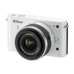 Nikon 1 J1 - Blanc + Objectif Nikkor 1 10-30mm f/3.5-5.6 + 30-110mm f/3.8-5.6